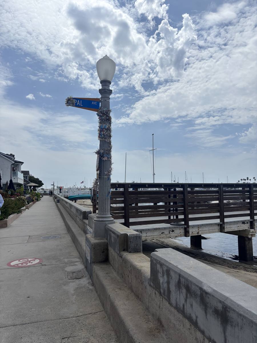 The Bay Front boardwalk along the water